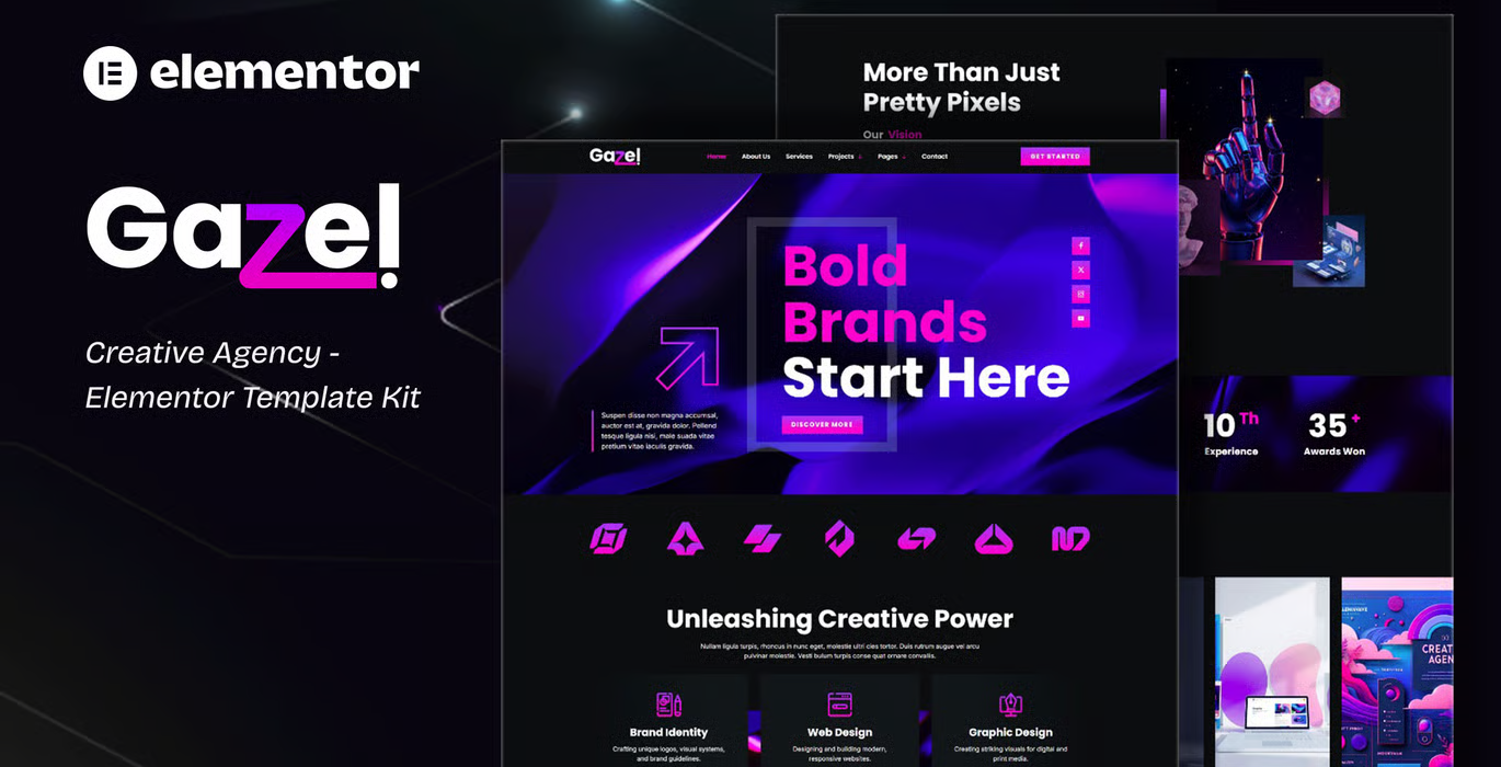 Gazel – Creative Agency Elementor Template Kit