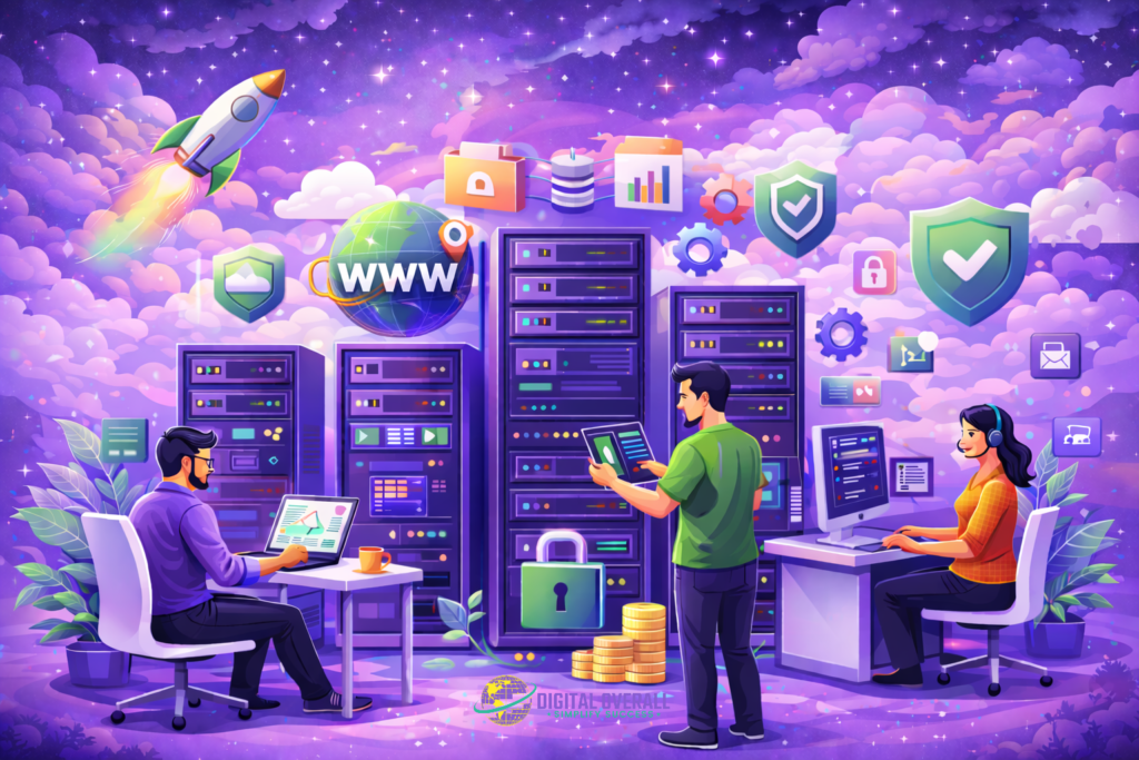 Hosting solutions for secure and reliable websites by Digital Overall