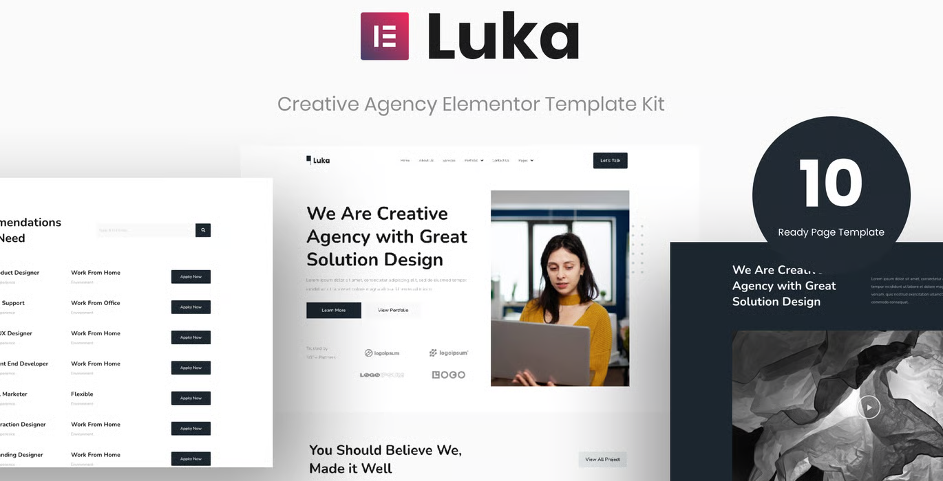 Luka – Creative Agency Elementor Template Kit