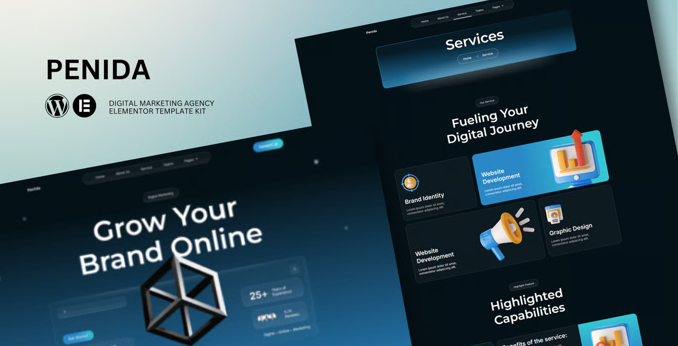 Penida – Digital Marketing Agency Elementor Template Kit